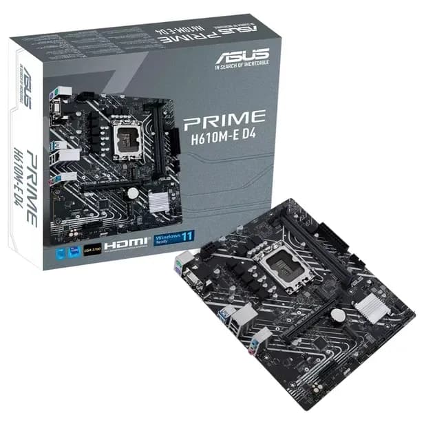 Placa-mãe Asus Prime H610M-E D4 DDR4/HDMI/M.2/DP/VGA