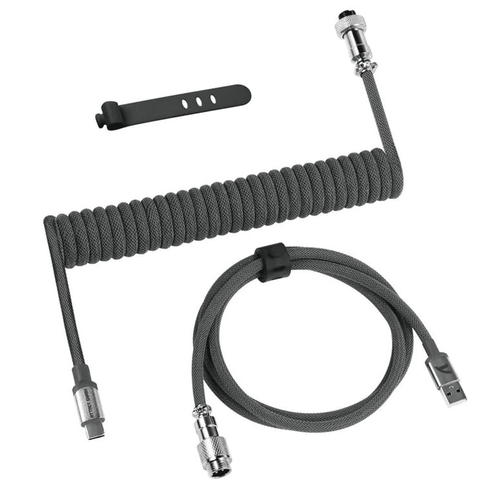 Cabo Attack Shark Cable En Espiral X Mamgasnake Usb-c/usb-a Cinza