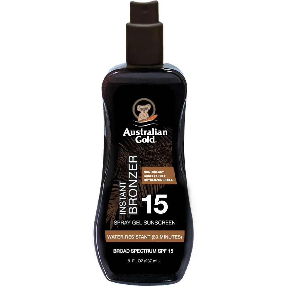 Protetor Solar Australian Gold Instant Bronzer Spray FPS15 237ml