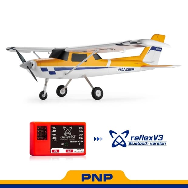 Avião Fms Ranger Ep V2 1220MM Pnp Reflex V3 Amarelo