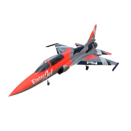 Avião Pilot Rc Elster Jet Fc1 3D (2.2M) 01 Vermelho Fluorescente