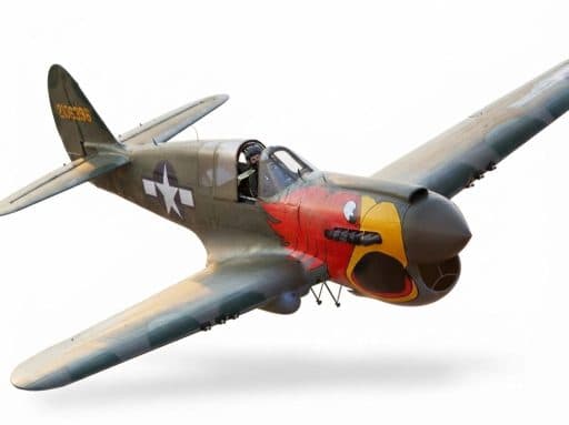 Avião Seagull P-40 Warhawk Parrothead 50-60 80" com Trem Retrátil Arf SEA250P