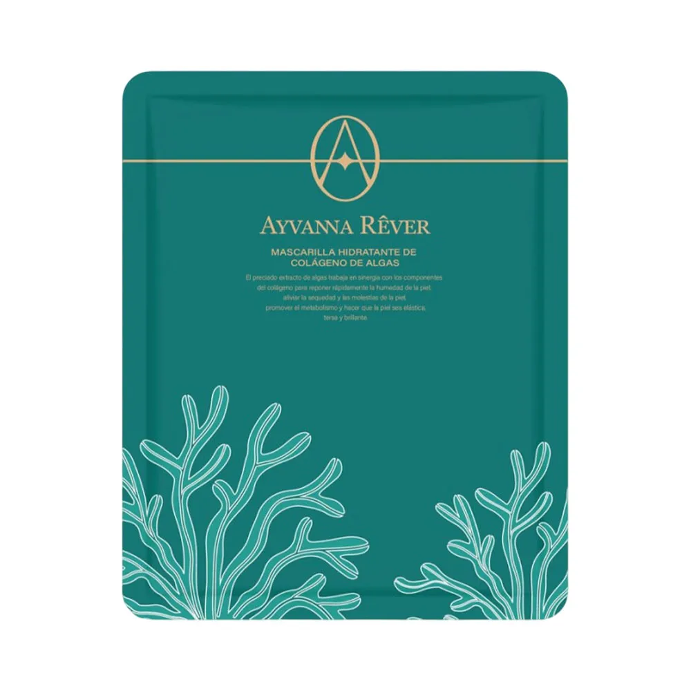 Máscara Facial Ayvanna Rever Hidratante de Colágeno de Algas 22ml X Unid.