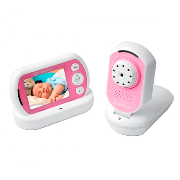 Babá Eletrônica Voyager Vr-883.5 3.5" WiFi 2.4G Microfone Branco/Rosa