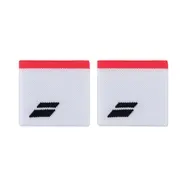 Munhequeira Babolat Logo Wristband 5Ub1261-1089-U Branco/Vermelho Strike