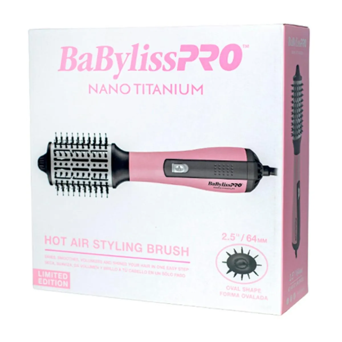 Ferramenta Babyliss Cepillo Hot Air Brush BNTHBPBK250UZ 220V Rosa