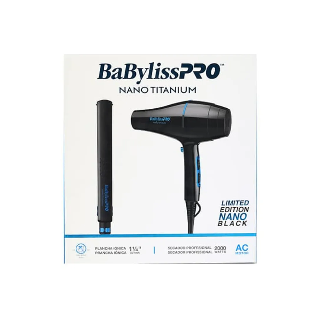Secador Nano Titanium + Plancha Iônica Babylisspro BBLPP43UZ