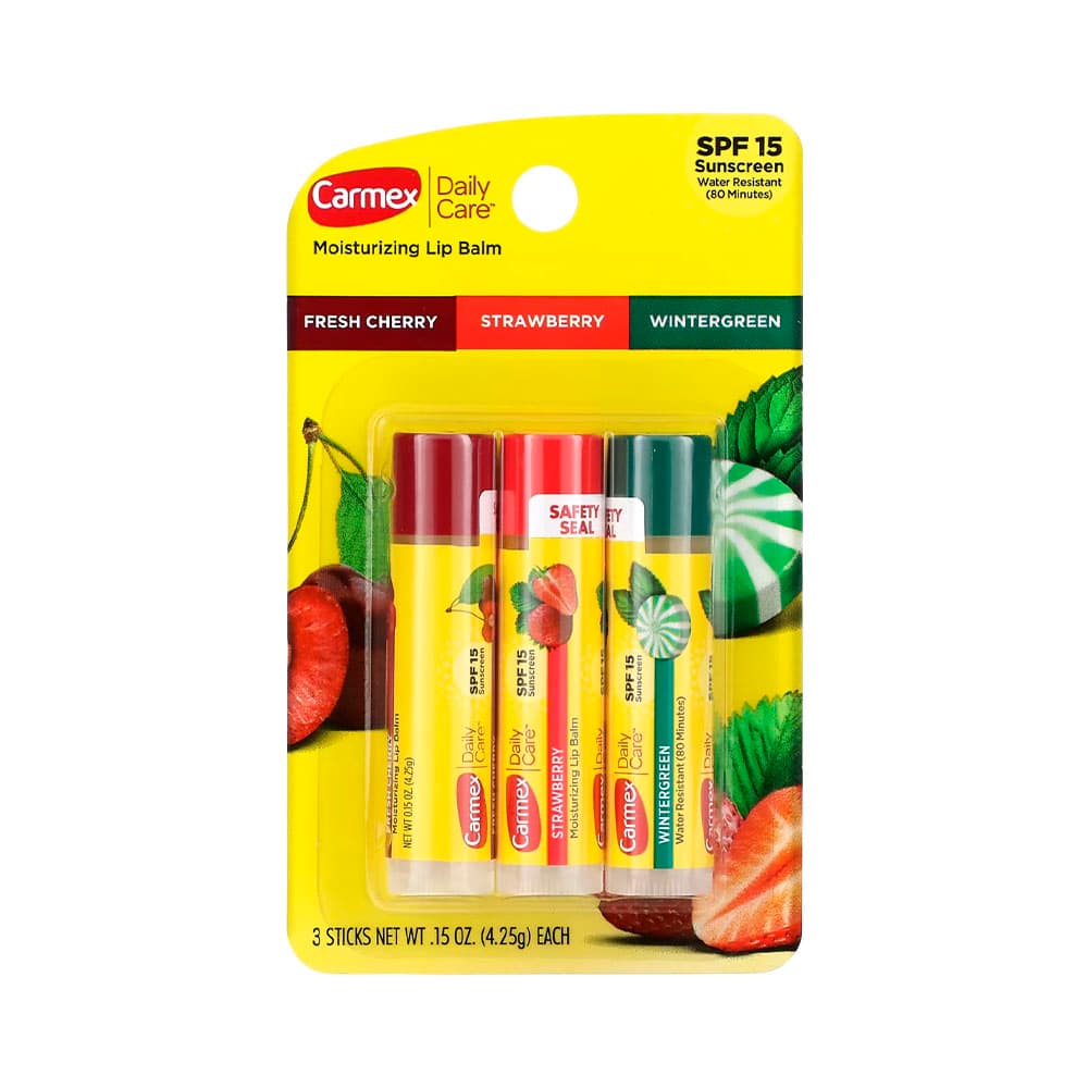 Bálsamo Labial Carmex Daily Care Surtido 3 Unidades