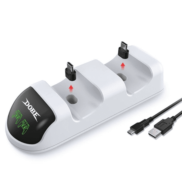 Base Carregador para Controle Dobe Tp5-0506 para Controle Ps5 / Dual Branco