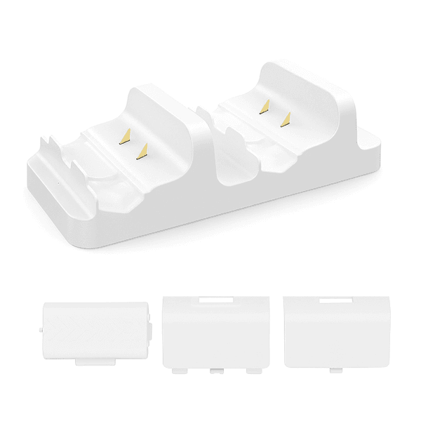 Base Carregadora para Bateria Dobe X-Series Tyx-532X com 2 Baterias (800mAh) para Xbox X-Series S/X e X-One S/X - Branco