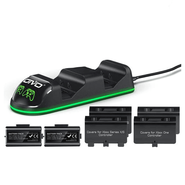 Base Carregadora para Controle Oivo Iv-X131 X-Series com 2 Baterias para Xbox X-Series / X-One - Preto
