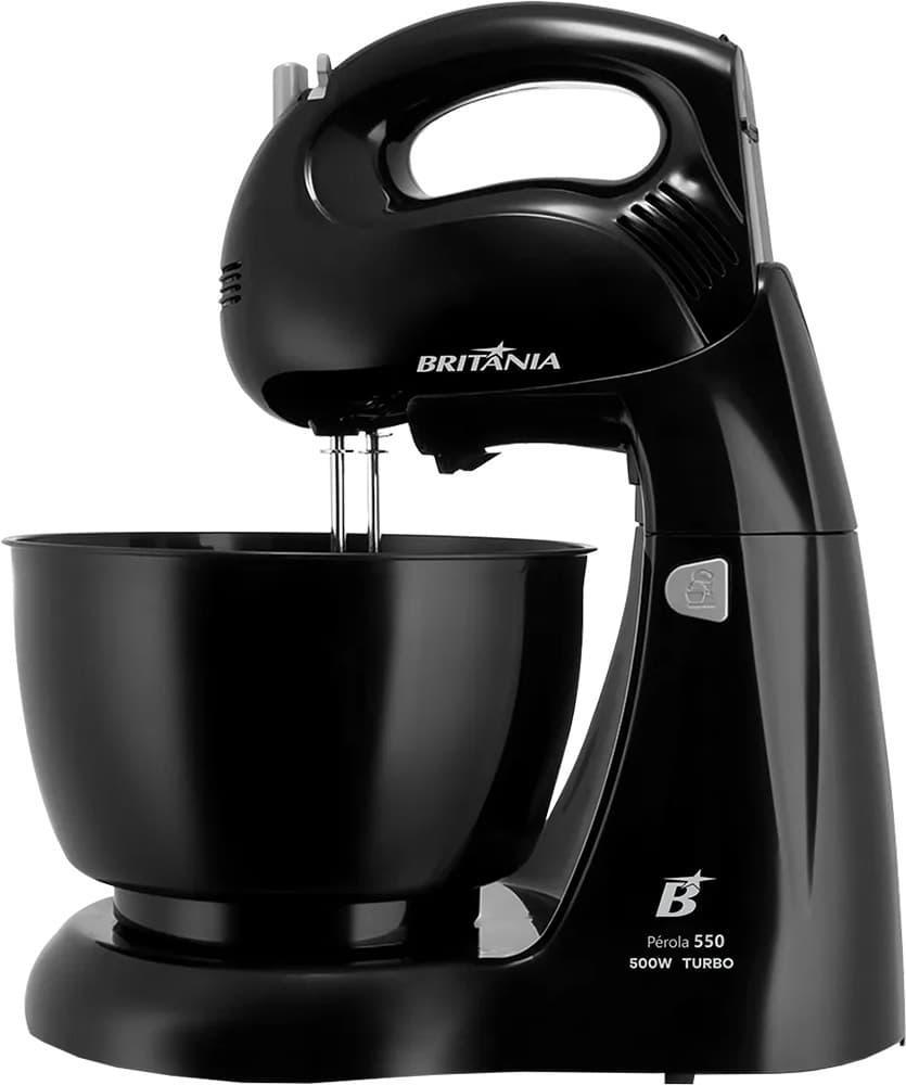 Batedeira Britania Pérola 550 Pr Turbo 4,3L 500W 220V Preto