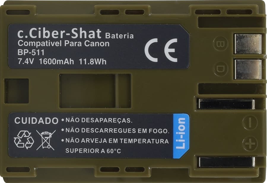 Bateria Recarregável C.ciber Shat Bp-511 - 1600mAh