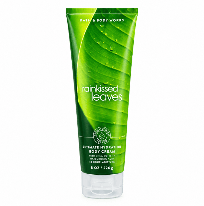 Bath And Body Works Crema Rainkissed Leaves 48HS 226G