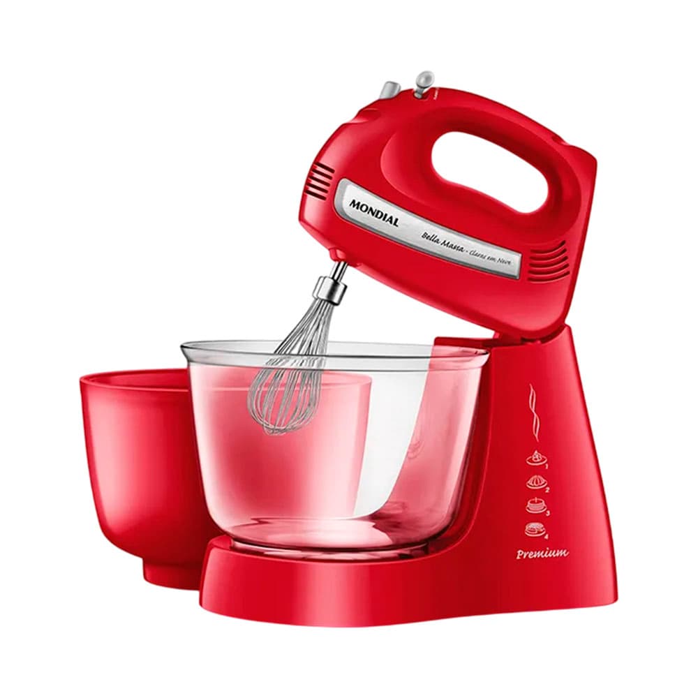 Batedeira Mondial Bella Massa B-55-R 4L 500W 220V Vermelha