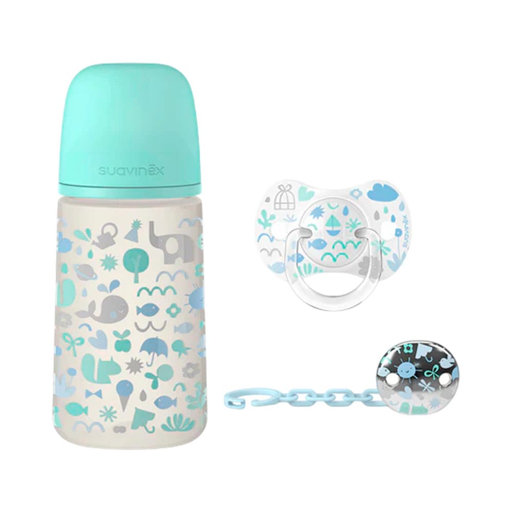 Mamadeira Suavinex 270ml com Chupeta 0-6M