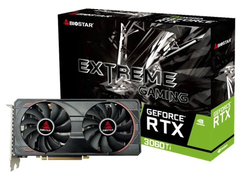 Placa de Vídeo Biostar Extreme RTX3060TI 8GB Gddr6 VN3606TM82