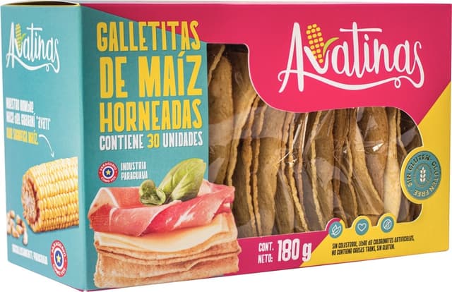 Biscoitos de Milho Tatakua Avatinas - 180G (30 Unidades)