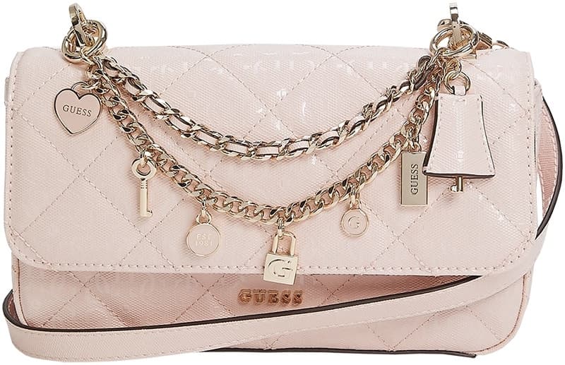 Bolsa Guess Libby Feminina Rosa Claro