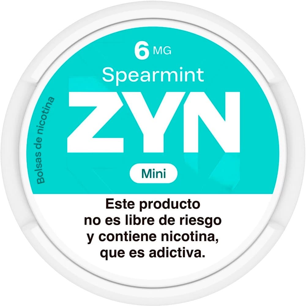 Bolsas de Nicotina Zyn Spearmint 6MG (15 Unidades)