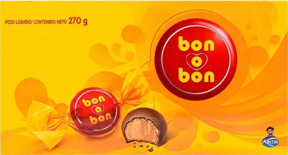 Bombom Arcor Bon O Bon 270G (18 Unidades)