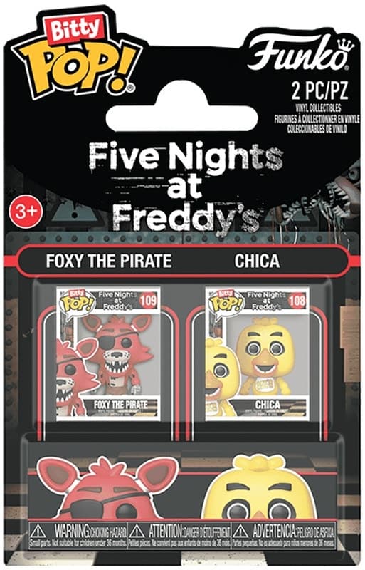 Boneco Funko Bitty Pop! Foxy the Pirate/Chica - Five Nights And Freddy's