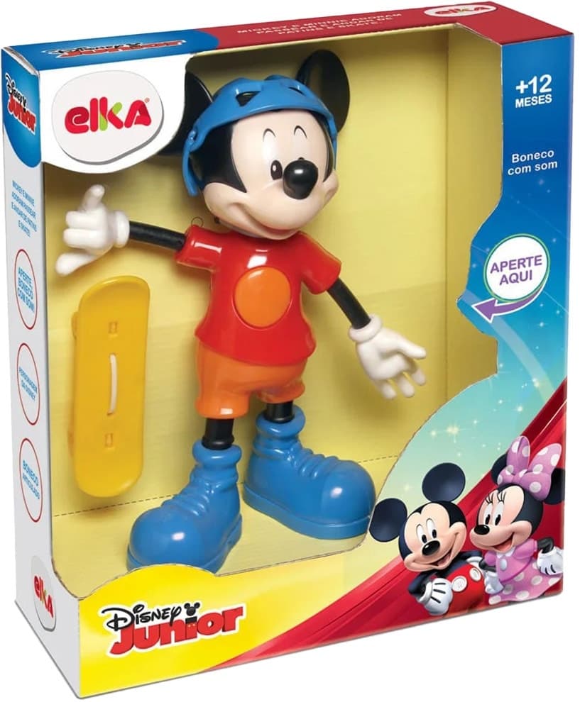 Boneco Mickey Skate Elka 900