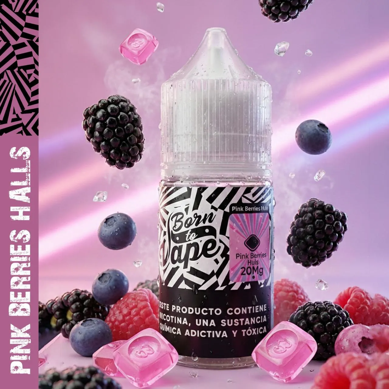 Vape Born To Vape E-liquid Pink Beries Huls 35MG 30ml (20Mg ..)