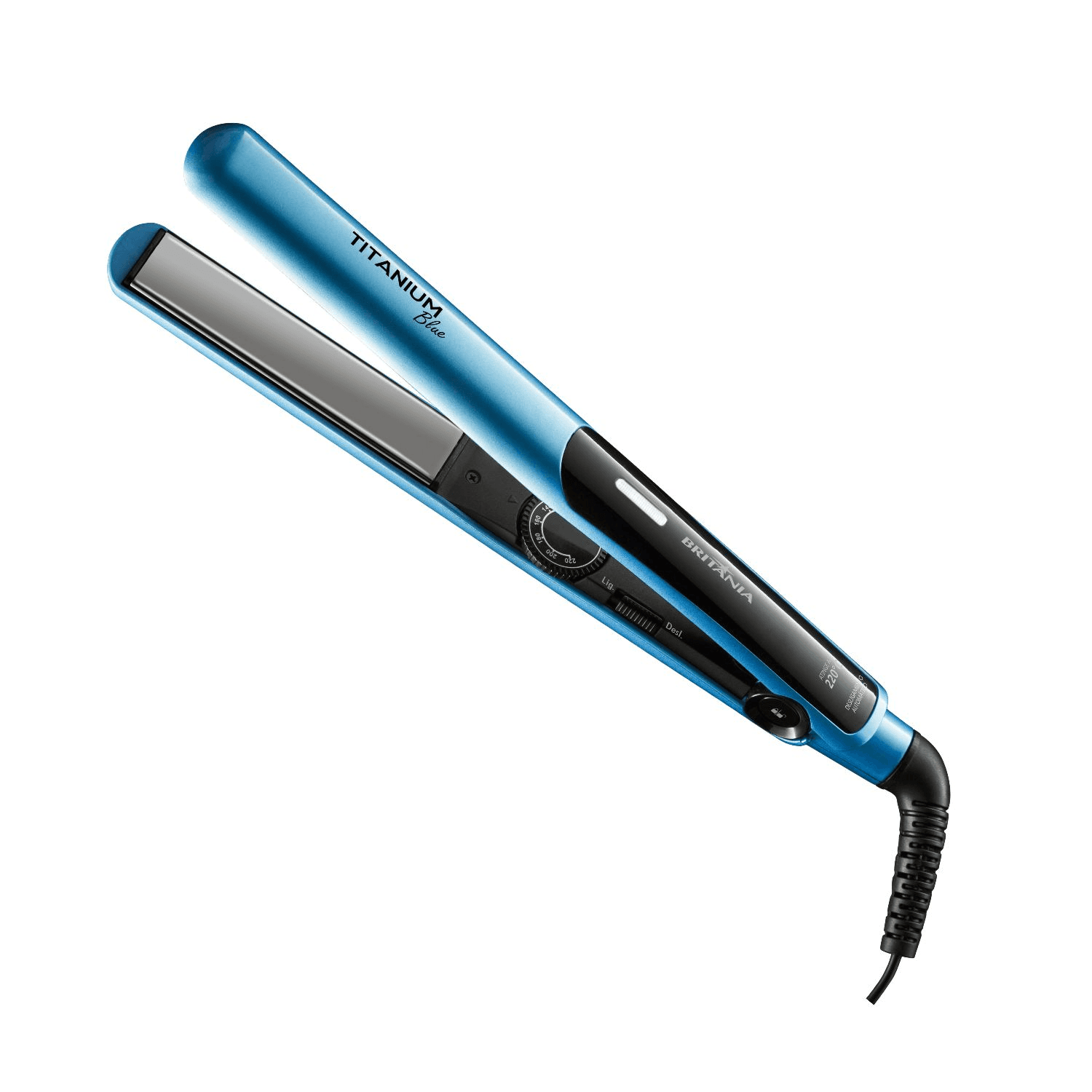 Alisador Britania Titanium Blue 220°C 360° 35W Bivolt
