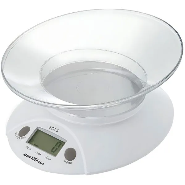 Balança Digital de Cozinha Britania Bcz5 5KG Branco