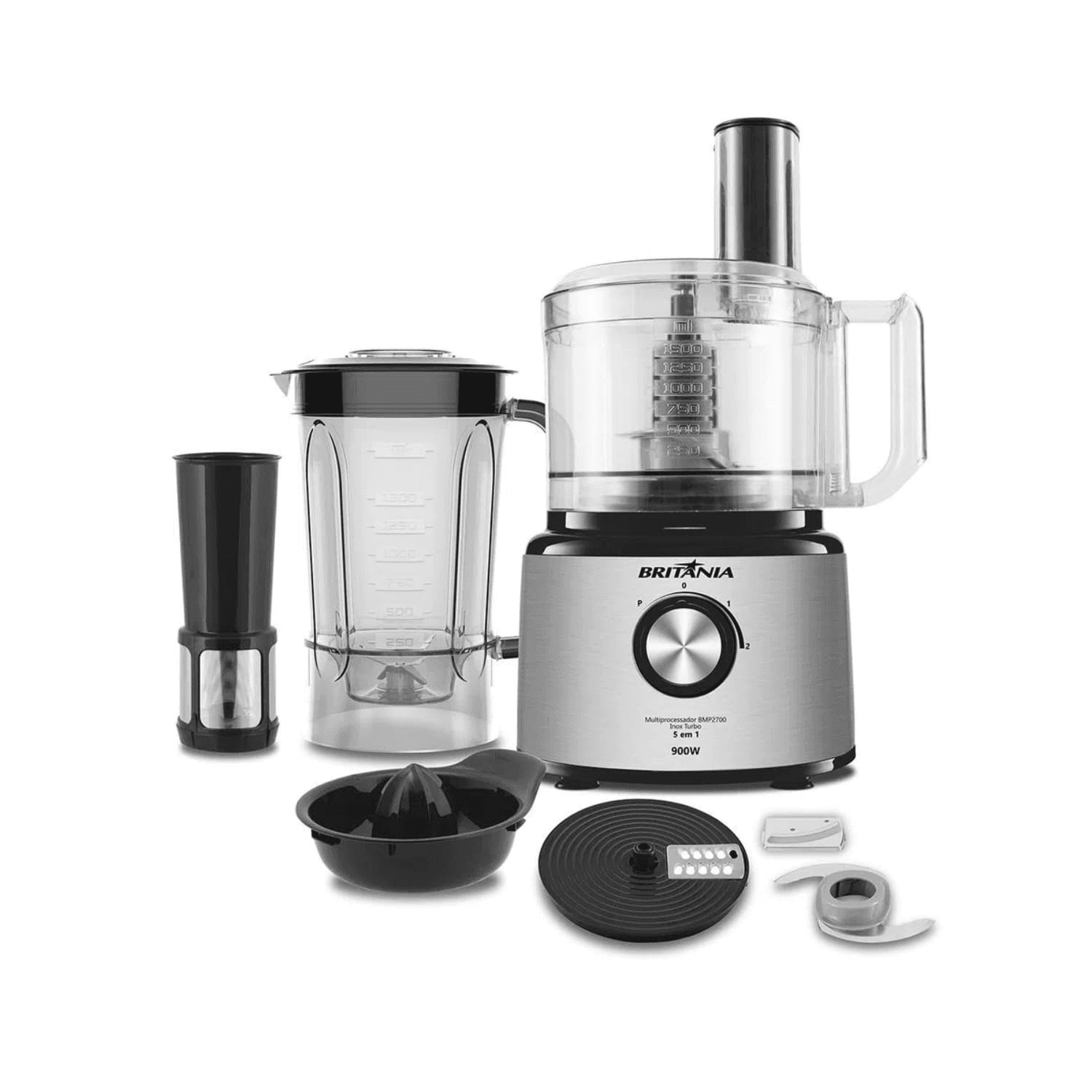 Processador Britania BMP2700P 5 Em 1 1.5L/2V/900W/220V Preto
