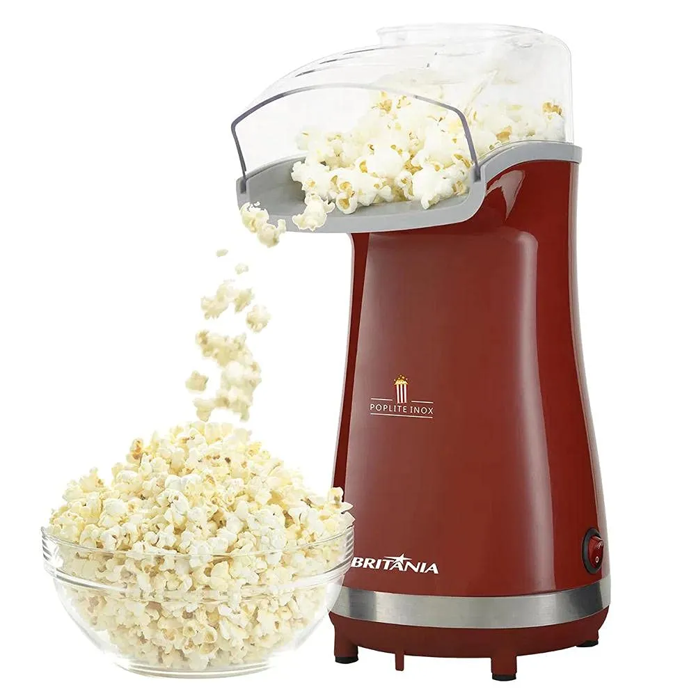 Pipoqueira Britania Poplite Inox 1200W 220V 50/60Hz Vermelho
