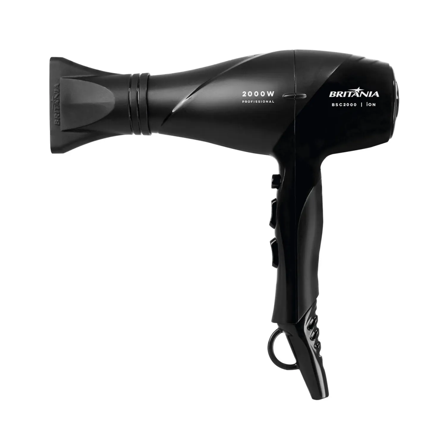 Secador de Cabelo Britania Bsc2000 3 Temperaturas/2 Velocidades/2000W/220V Preto