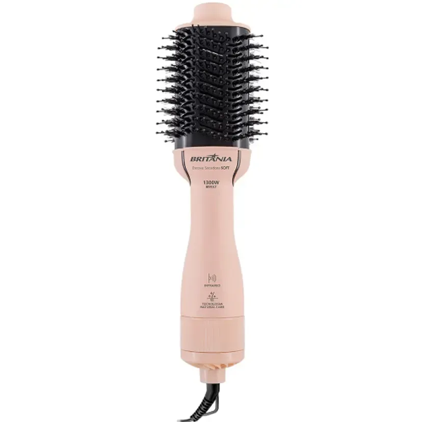 Secador de Cabelo Britania BEC07R 3 Temp/2 Vel/1300W Bivolt Rosa/Preto