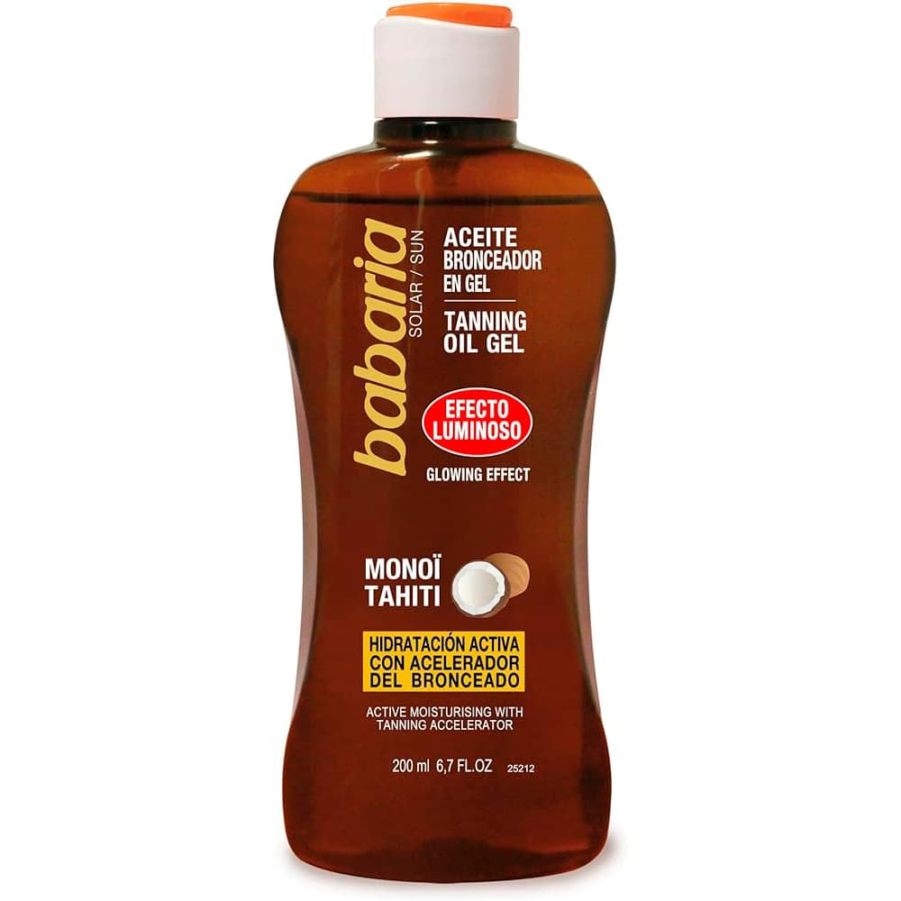 Bronzeador Em Gel Babaria Óleo Efeito Luminoso 200ml