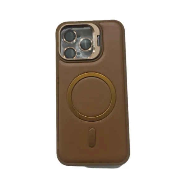 Capa C-Covers iPhone 15 Pro Max Leather Camstand Cores Várias