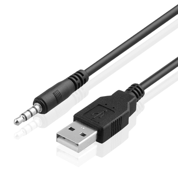 Cabo Auxiliar USB-A para P2 3.5Mm 1.5 Metros Geral Preto