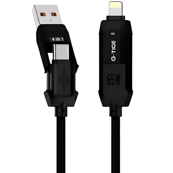 Cabo Gtide Vida Colorida Black 4 Em 1 1.5 Metros