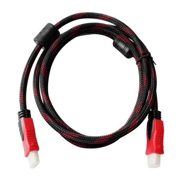 Cabo HDMI Hdtv Cable 1.5 Metros Nylon Preto/Vermelho