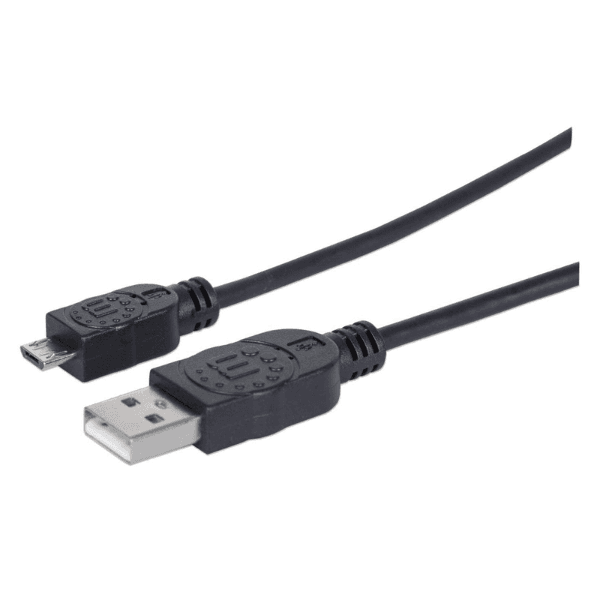 Cabo USB-A / Micro-USB Manhattan 307178 1.8 Metros Preto
