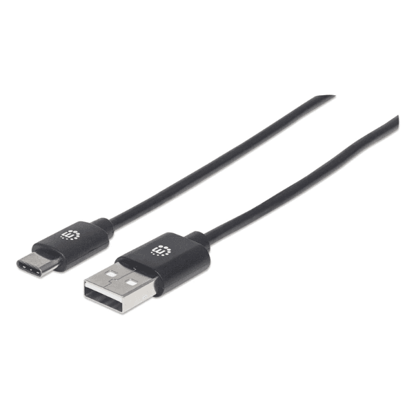 Cabo USB-A / USB-C Manhattan 2 Metros Preto