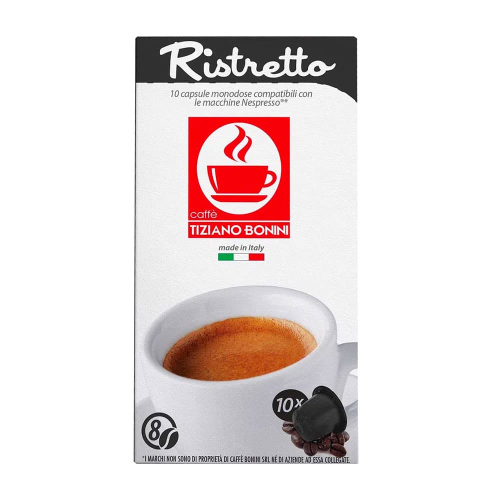 Café Em Cápsulas Tiziano Bonini Ristretto 10 Unidades