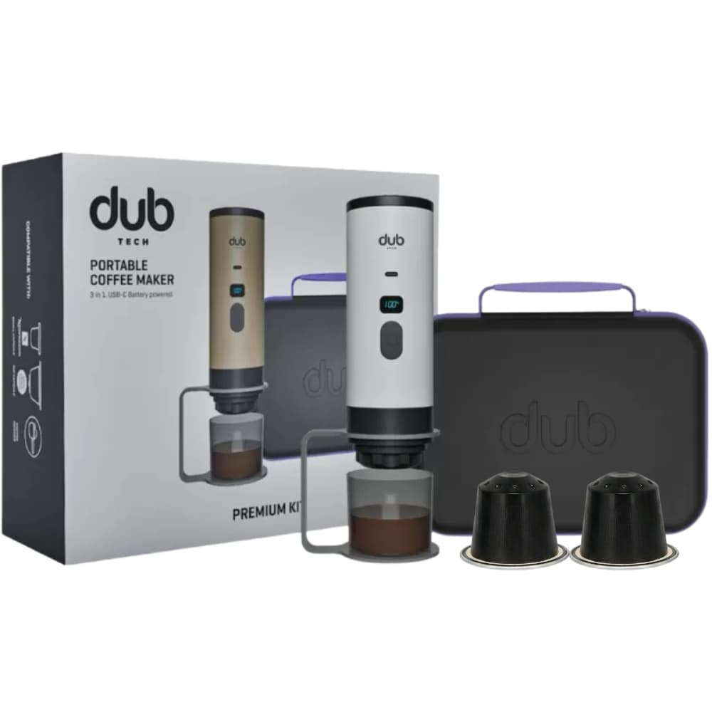 Cafeteira Portátil Dub Dbcm Premium Kit 3 Em 1 USB-C - Branco Claro