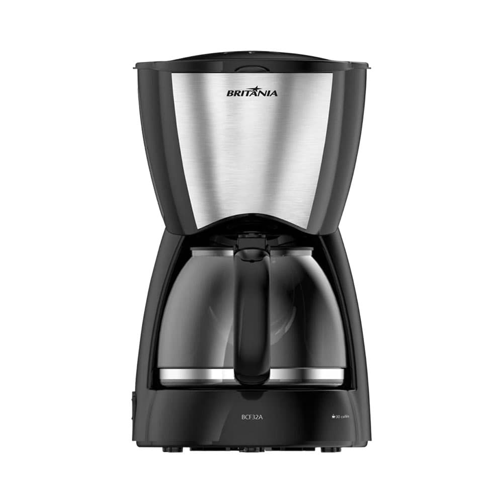 Cafeteira de Filtro Britânia BCF32A 1.28L 220V Preto - Prata