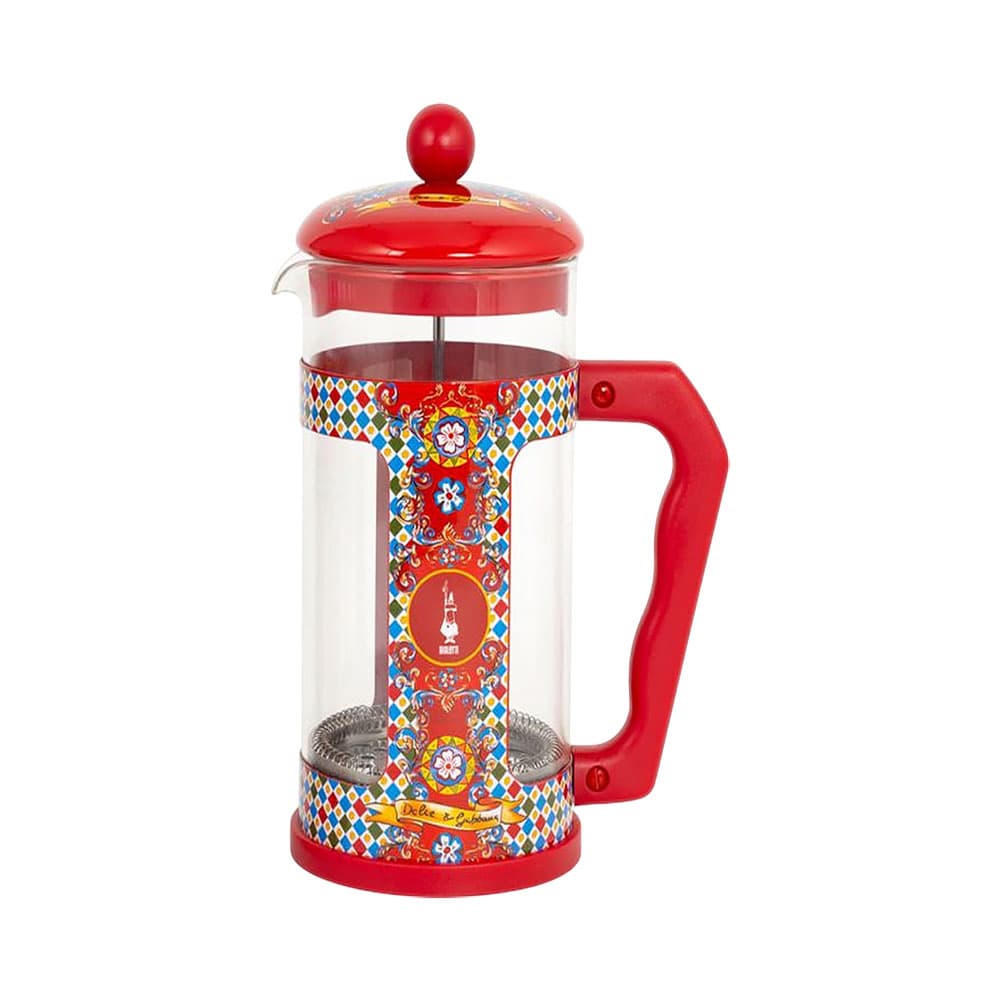Cafeteira Prensa Francesa Bialetti Dolce & Gabbana Preziosa 5336 8 Xícaras 1L Vermelha