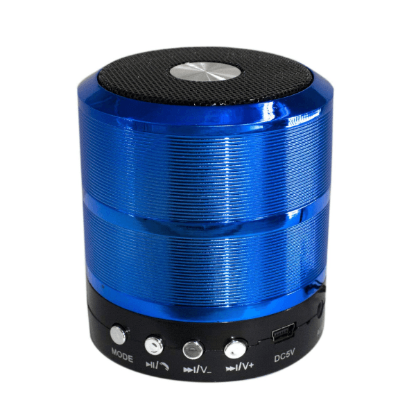 Caixa de Som Portátil Bluetooth Ws-887 Mini Azul