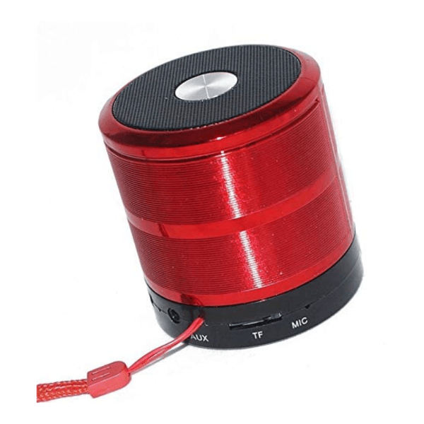 Caixa de Som Portátil Bluetooth Ws-887 Mini Vermelha