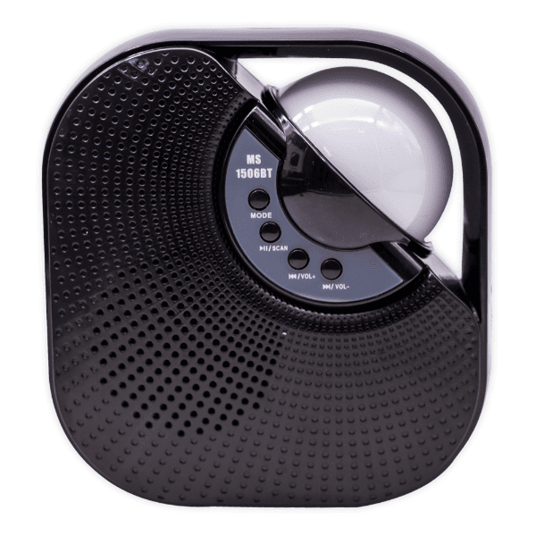 Caixa de Som Mobile Light System Ms-1506BT com Bluetooth / Fm Radio / USB / LED Color Full / Recarregável / 1500mAh - Preto