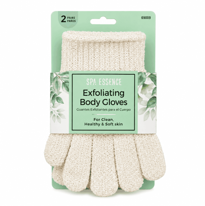 Cala Guante De Baño Exfoliante Para Baño Ivory / Sage 2 Pares 49089