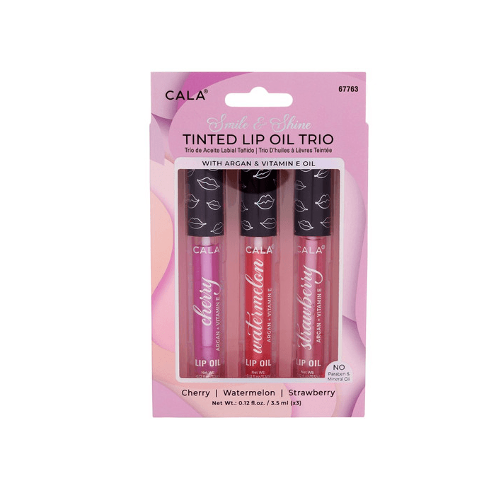 Óleo Labial com Cor Cala Lip Smile & Shine Tinted 3PCS